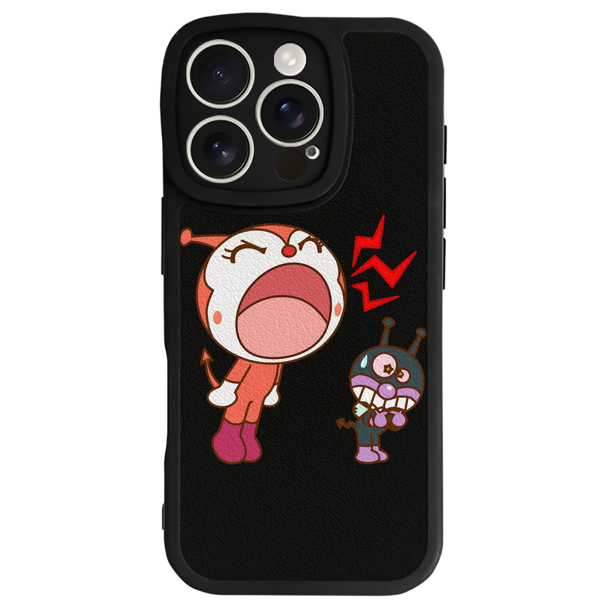 （画像用） アンパンマン Anpanman 【iPhone 16シリーズ対応】シリコンスマホケース（レザー調） 材質：シリコン